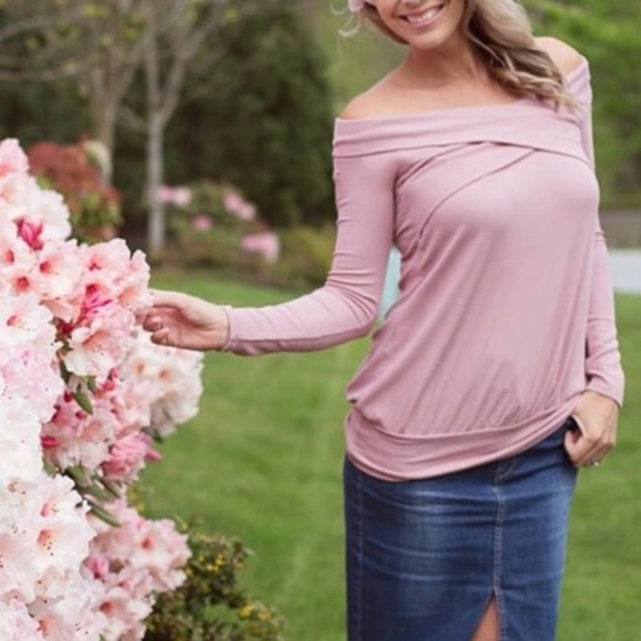 Cherish Fun and flirty ribbed tunic rose taupe NWT - Picture 1 of 16